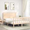 VidaXL Bed Frame with Headboard 140x200 Cm Solid Wood 3193401