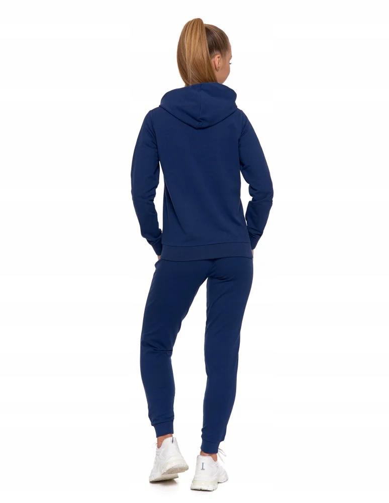 Women's Sweatshirt with Hood, Cotton, Fashionable, Zipper, Soft, MORAJ S NAVY