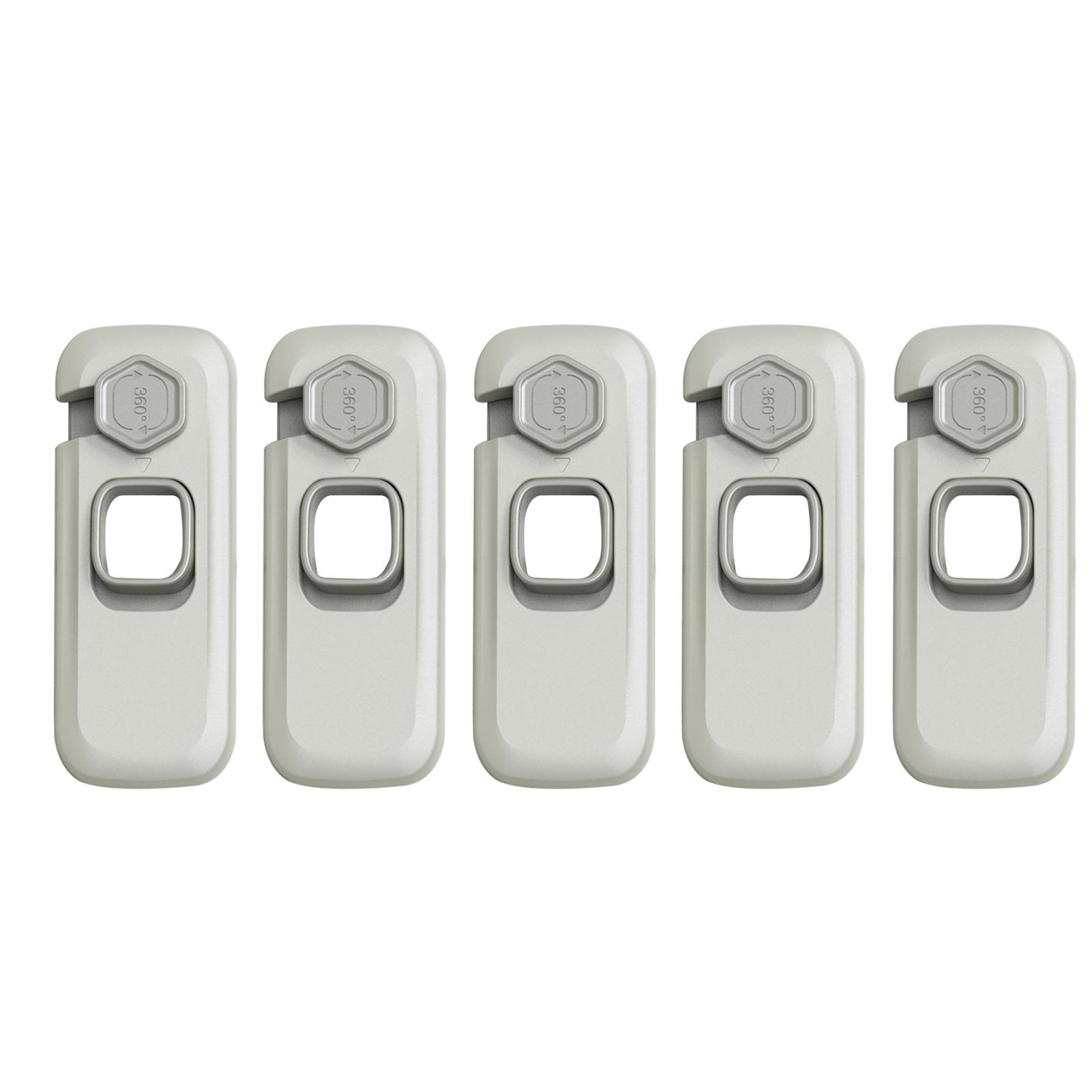 

5 шт., самоклеящийся замок для холодильника, дверной замок для морозильника, детский замок для шкафа, детский замок безопасности серый