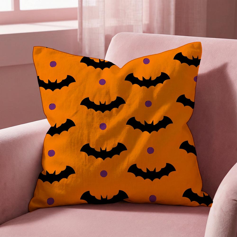 Halloween scary bats Cushion Cover Multi-Scene Pillow Cover for Home & Car - Reversible, Soft & Durable for Daily Use