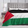 Classic Palestine Black White Keffiyeh Square Print Blanket Flannel Throw Blanket For Couch Chair Sofa Bed Super Warm Bedspread