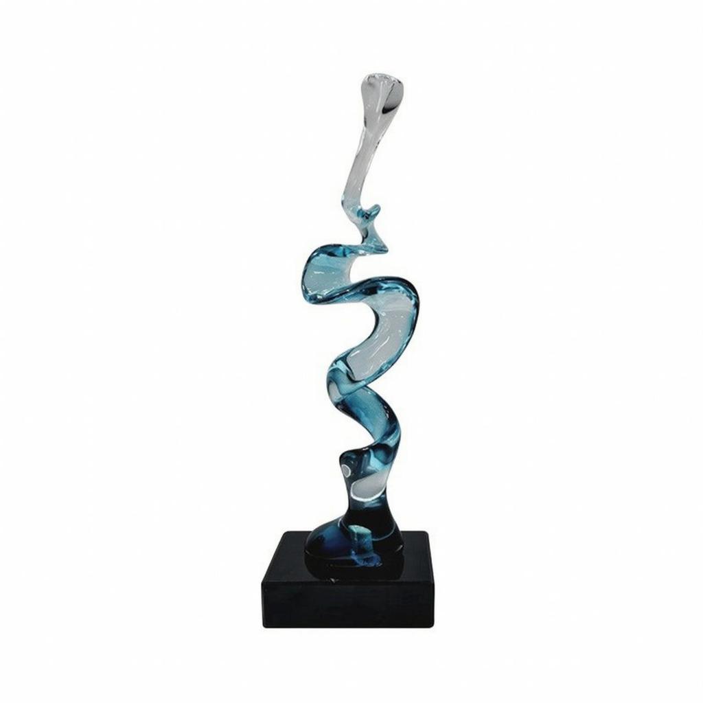 Transparente Harzskulptur Elegantes Tischornament Künstlerisch für Hotel, Lounge