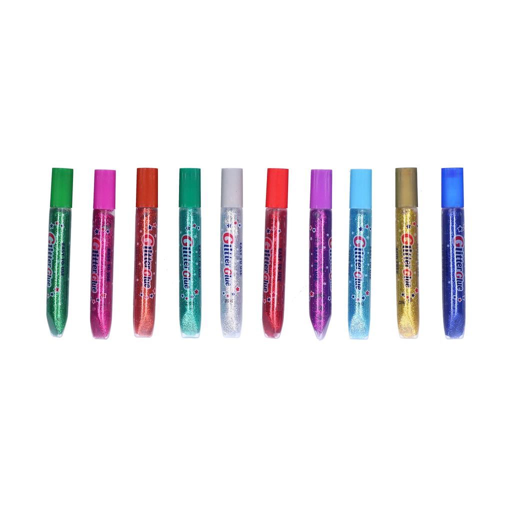 Třpytivé lepidlo v tužce Omyvatelný zlatý prášek Potřeby pro umění a řemesla pro děti MalováníKlasické 10 kusů