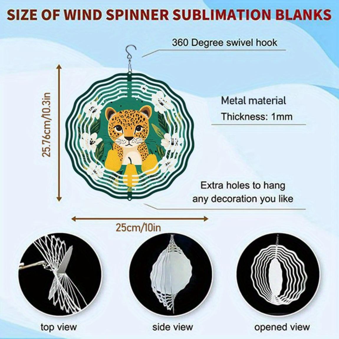 

Outdoor Hanging Wind Chime with Rotating Leopard and Floral Design 360 Spinning Durable Metal Garden Decor for Christmas Thanksgiving Gift