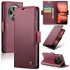 For Oppo Reno12 F 5G Leather Case CASEME 023 RFID Blocking 3 Card Slot Mobile Cover