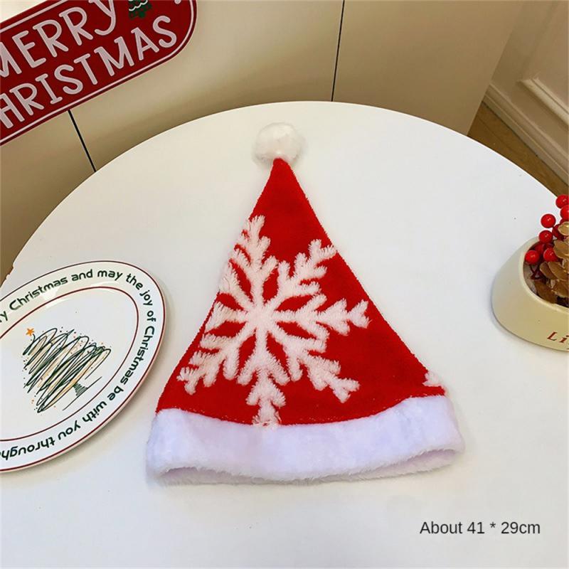 Cartoon Santa Hat Santa Claus Snowman Elk Embroidered Christmas Decoration For Christmas New Year Festive Holiday Party Supplies