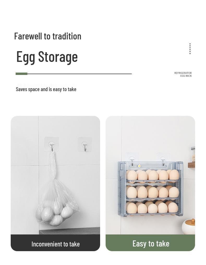 Multi-Layer Egg Storage Box - Fresh-Keeping, Anti-Fall, Food Grade, Handheld with Timer