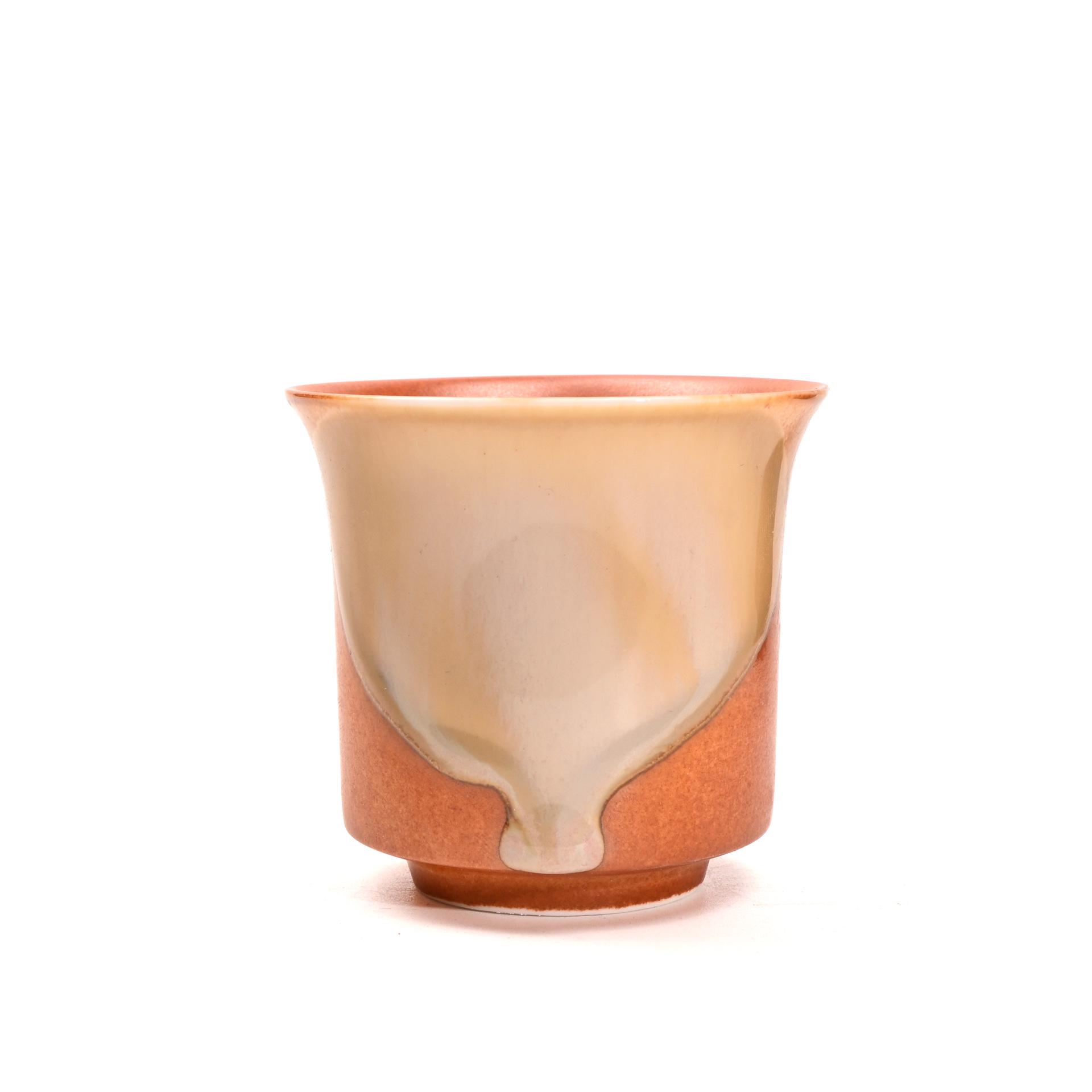 Shino Style Cross-Border Ceramic Coffee & Kung Fu Tea Tasting Cup, 110ml, Retro Flow Glaze Design 110ml