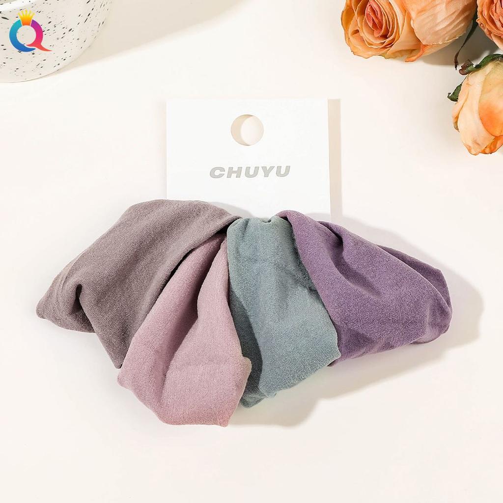 4 Stück Solide Verbreitern Verdicken Haarband Seile Damen Pferdeschwanzhalter Haargummi Scrunchies Gummibänder Korea Mode Haarschmuck