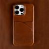 Premium Card Slot Genuine Leather Case For Iphone 16 Pro Max Cases 15 13pro 14pro 12 11 Aesthetic Vintage Phone Back Cover Coque