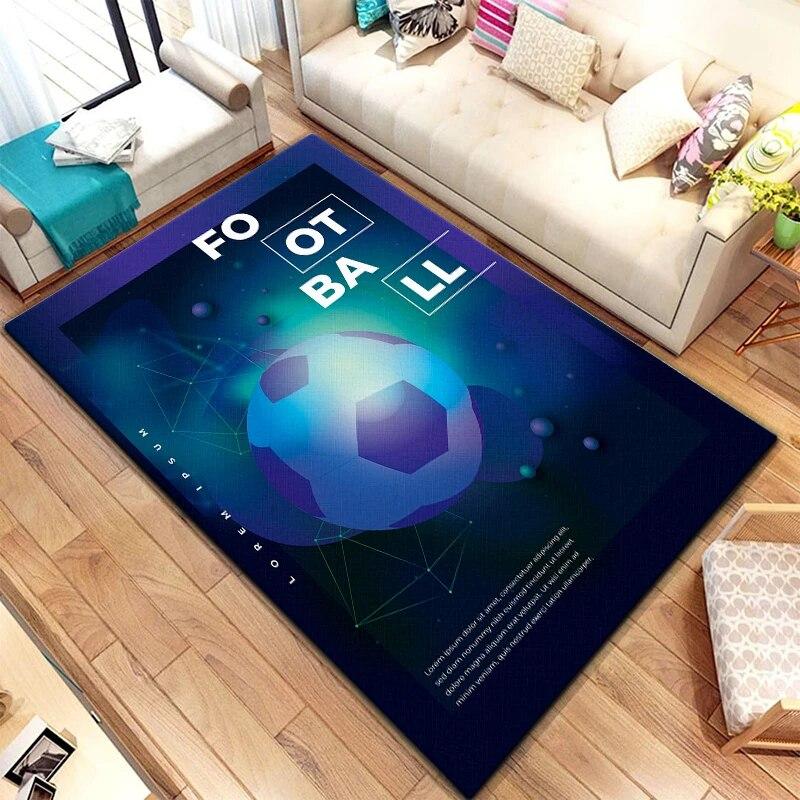 Soccer Football Creativity HD Printed Carpet Household Rug Children's Room Living Room Chair Bedside Modern Simple Floor Mat