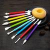 9pcs Baking Tools Flower Carving Group Cake Tools Decorative Pen Turn Sugar Tools Modeling Knife
