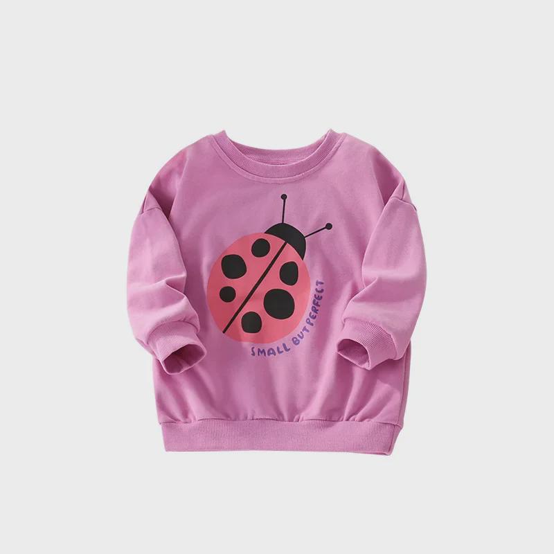 Malwee Girls' Round Neck Long-Sleeve Casual Sweatshirt - Autumn European & American Style