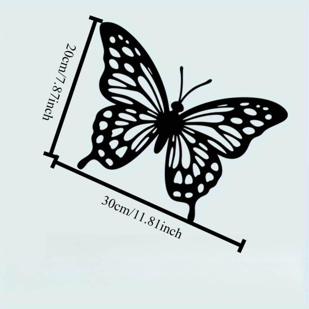 1pc Vintage Butterfly Iron Wall Art, Garden Fence Statue Mural, Spring Festival Decor, Weather Resistant Gift for Butterfly Lovers