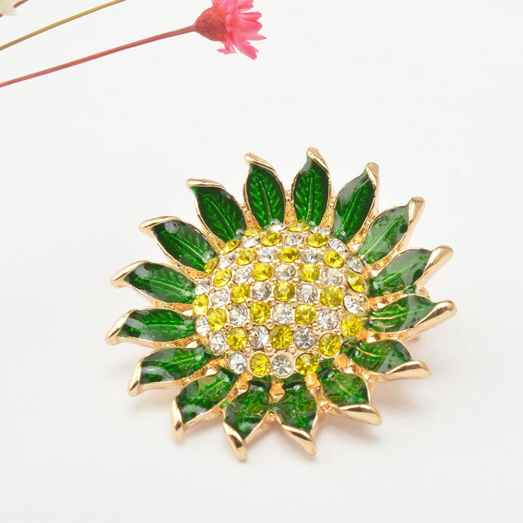Spille per Donna Elegante Spilla Girasole con Strass Gioielli Estetici Gioielli da Costume Stile Erodio Regali per Donne
