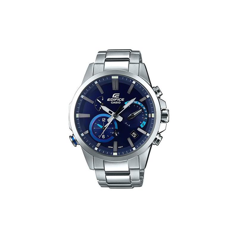 

Casio CASIOEDIFICE series business solar powered classic pointer three eyes five hands date display sports waterproof quartz movement EQB-700D-2A синій