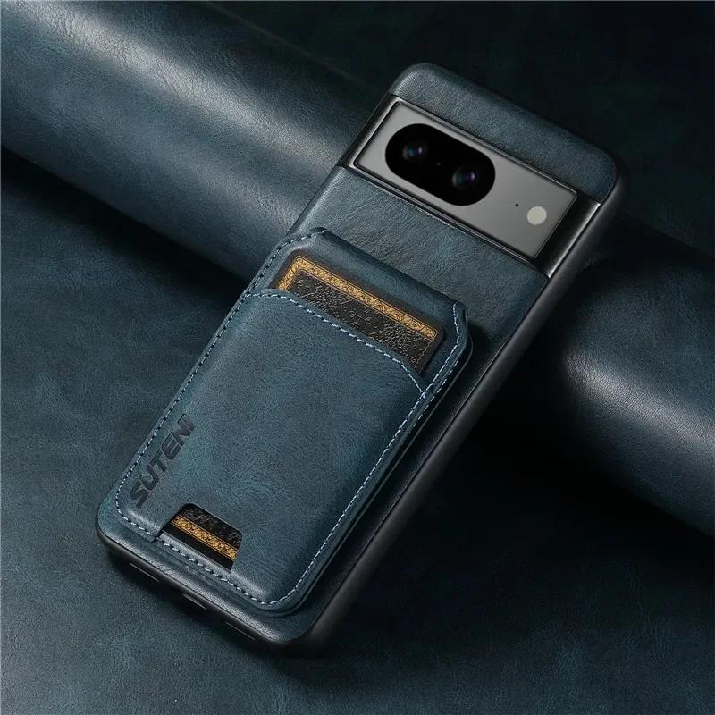 Retro Leder Brieftaschenhülle Magnetische Handyhülle Für Google Pixel 9 9Pro 8 7 6 Pro 6A 7A 8A Stoßfeste Handyhülle Karten Tasche Hülle Pixel 8A