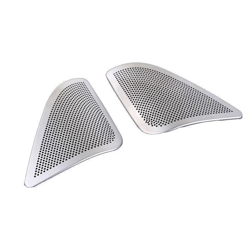For BMW 3 4 Series GT 2013-2019 Silver Steel A Post Speaker Frame Cover Trim 2X