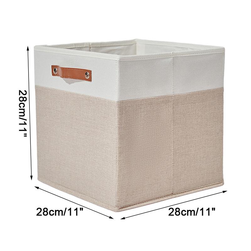 Rattan Storage Basket Linen Fabric Foldable Storage Box Organizer Home Organization Magic Tool