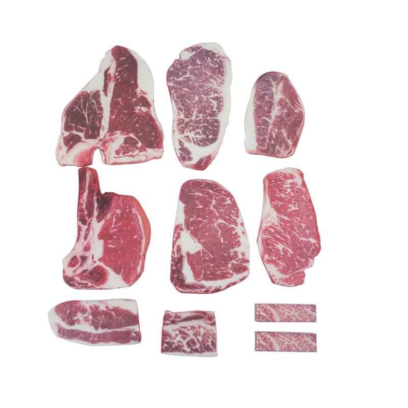 Artificial Meat PVC Simulation Steak Model Roast Pork Bacon Restaurant Barbecue Western Food Decor Fake Food Photography Props