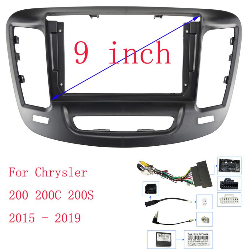 HAOCHEN For Chrysler 200 200C 200S 2014-2018 Car Radio Fascias Frame Stereo Panel Wiring Harness Power Cable Adapter Canbus