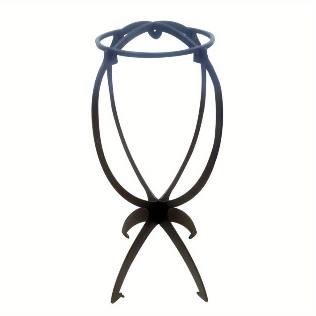 1pc Wig Stand Holder Portable Collapsible Wig Head Stands Plastic Wig Hat Stands Portable Folding Wig Hat Stand for All Wigs
