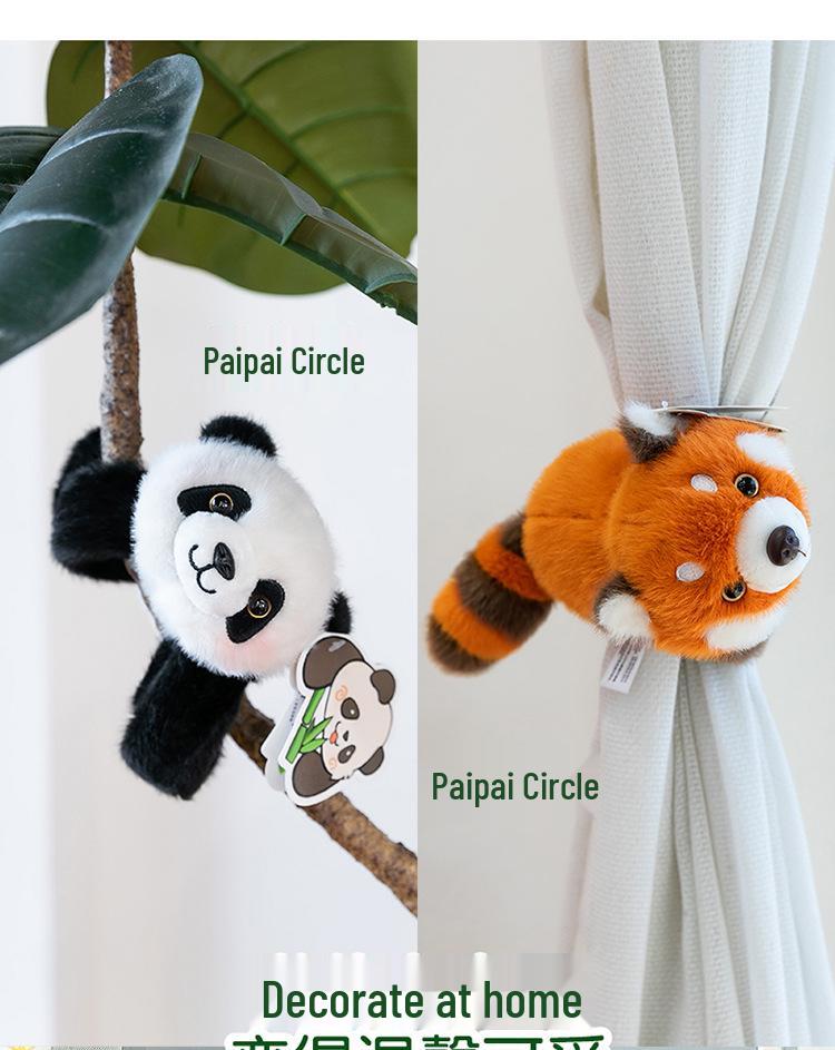 Adorable Panda Snap Bracelet & Magnet Plush Doll Gift for Kids