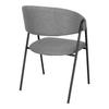 Larisa GRAY UPHOLSTERED CHAIR, minimalist