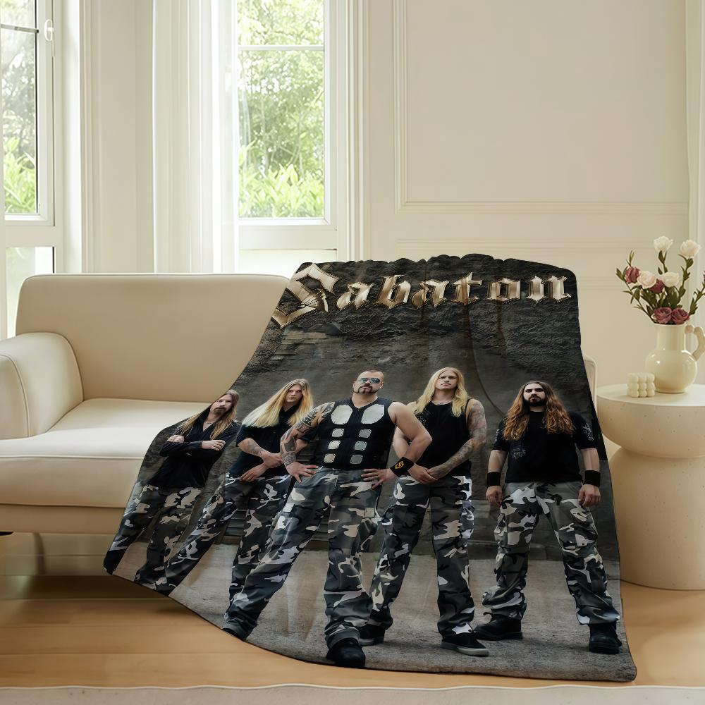 Music group S-Sabaton  Blanket For Sofa Office Bed Plane Travel Sleep Read Relax Camping Soft And Warm
