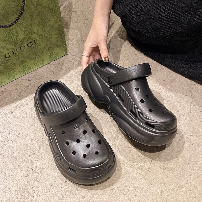 Fashion Chunky Platform Clogs Shoes for Women Thick Bottom Non Slip Beach Sandals Woman Summer 2025 Fashion Wedges EVA Sandals Slippers