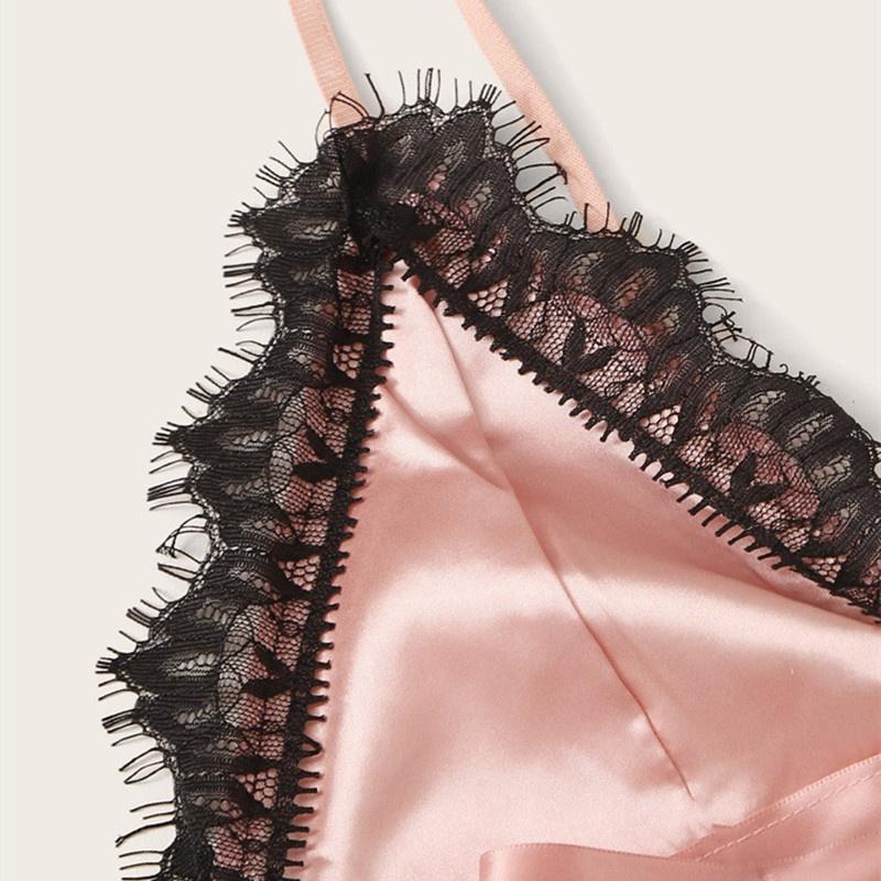 Women In Satin Silk Pajamas Nightdress Lingerie Lace Underwear Sleepwear Sexy Lingerie For Women Plus Size Women's Underwear