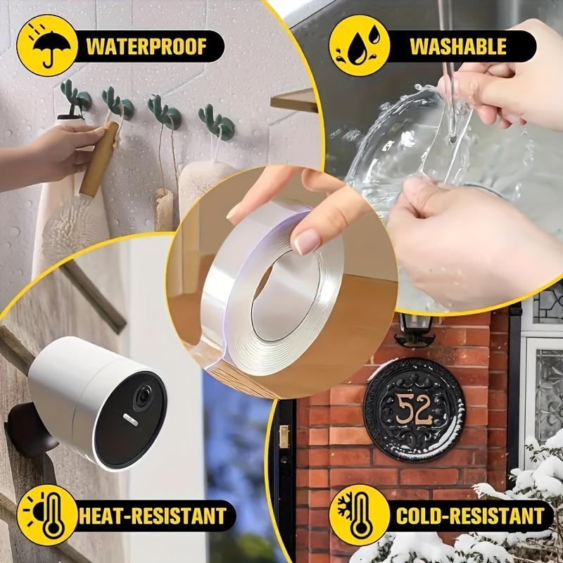 1pc Super Strong Double-Sided Tape - Transparent Residue-Free Adhesive for Plastic, Wood, Glass & Metal - Made of PE Material