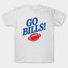 Men Black Print T-shirt Go Bills! No-Cut Transfer Paper Print Cotton Tshirt