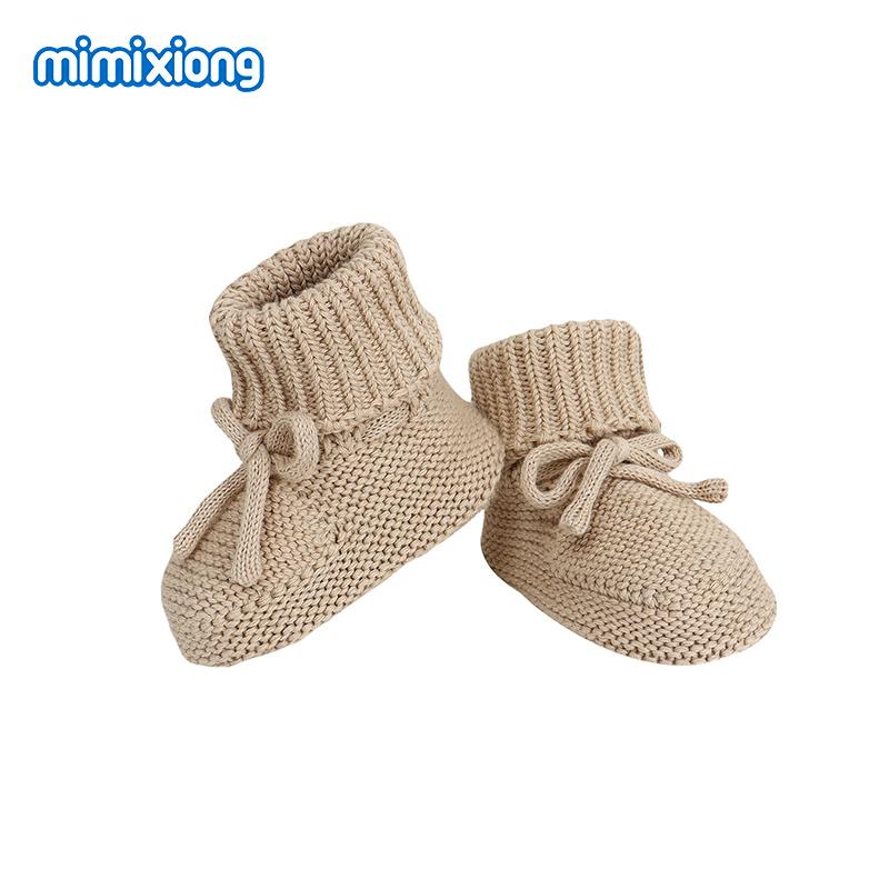 Baby Erste Lauflernschuhe Atmungsaktiv Rutschfest Gestrickt Neugeborenes Säugling Jungen Mädchen Einfarbig Stiefeletten Prewalkers 0-18m Kleinkind Unisex Schuhe