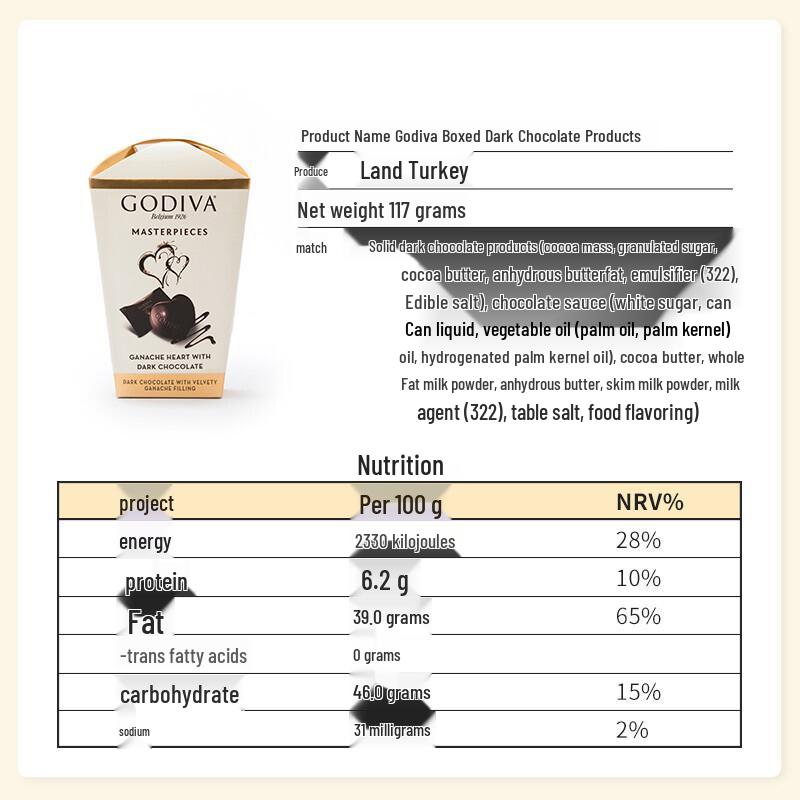Godiva Classic Dark Chocolates