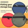 Fishing Wire Storage Bag Zipper Closure Large Capacity Water-Resistant Fabric Lightweight Portable Fishing Gear Organizer