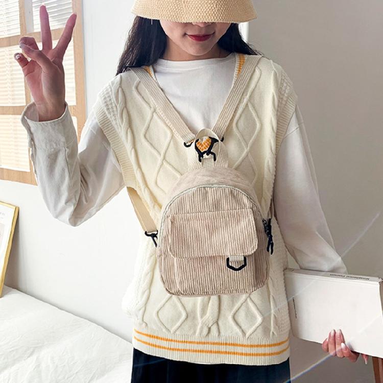 Mochila Veludo Rucksack Cor Sólida Bolsa Escolar para Trabalho Escola Biblioteca