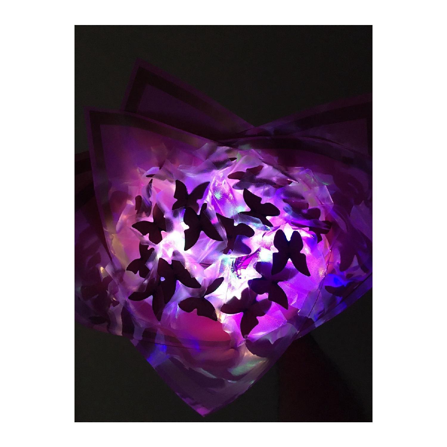 

20 Piece Pink Butterfly Flower Bouquet With Led Lights рожевий