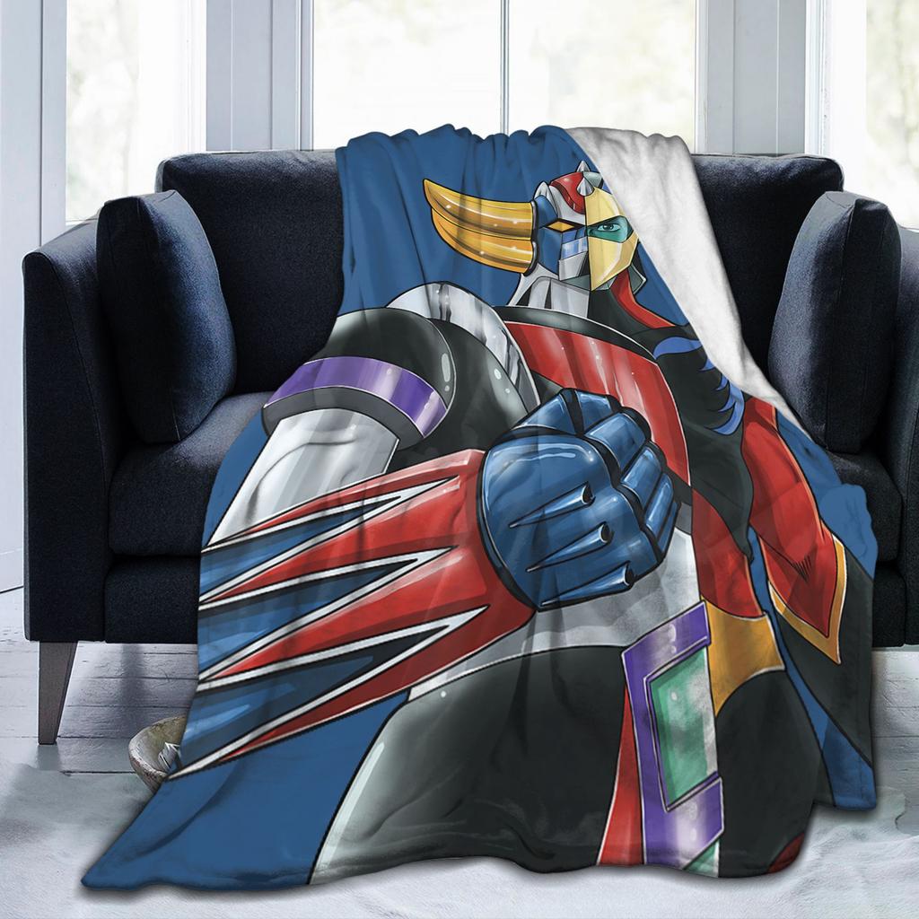 UFO Robot Grendizers Goldorak Fleece Throw Blankets Japan Anime for Bedding Knitted Blanket Car Super Soft Multifunction
