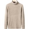 2025 Men's Autumn/Winter Thick High-neck Knit Sweater - Fashionable Casual Long-sleeved Base Layer for Middle-aged Men