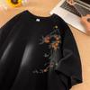 Camiseta de Manga Corta de Moda Versátil Holgada Holgada de Estilo Nacional para Mujer de Verano