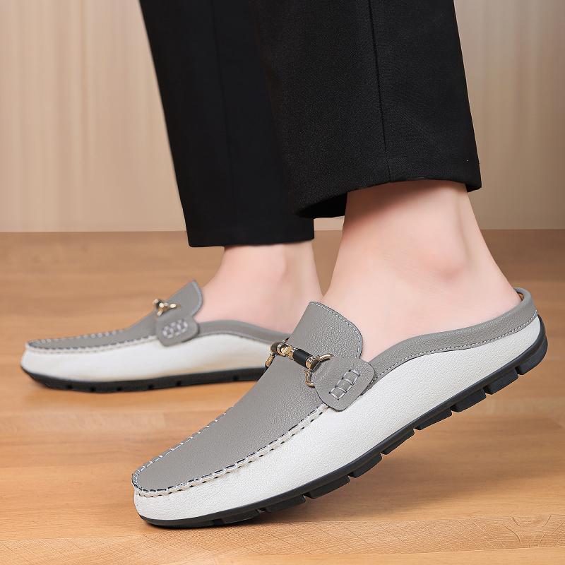 Fashion Men's Comfortable Slide on Mule Shoes Breathable Soft 2025 New Slippers for Indoor Outdoor Non-Slip Flats Casual Walking Shoes