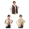 Fuzzy Sherpa Fleece Vest for Women Warm Sleeveless Jacket Cozy Full Zip Waistcoat with Pockets Fall Winnter Outerwear