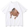 Clothing Harajuku Tee Graphic Tee Fish Face Chicken Smoking A Cigarette Meme Top Funny Tee