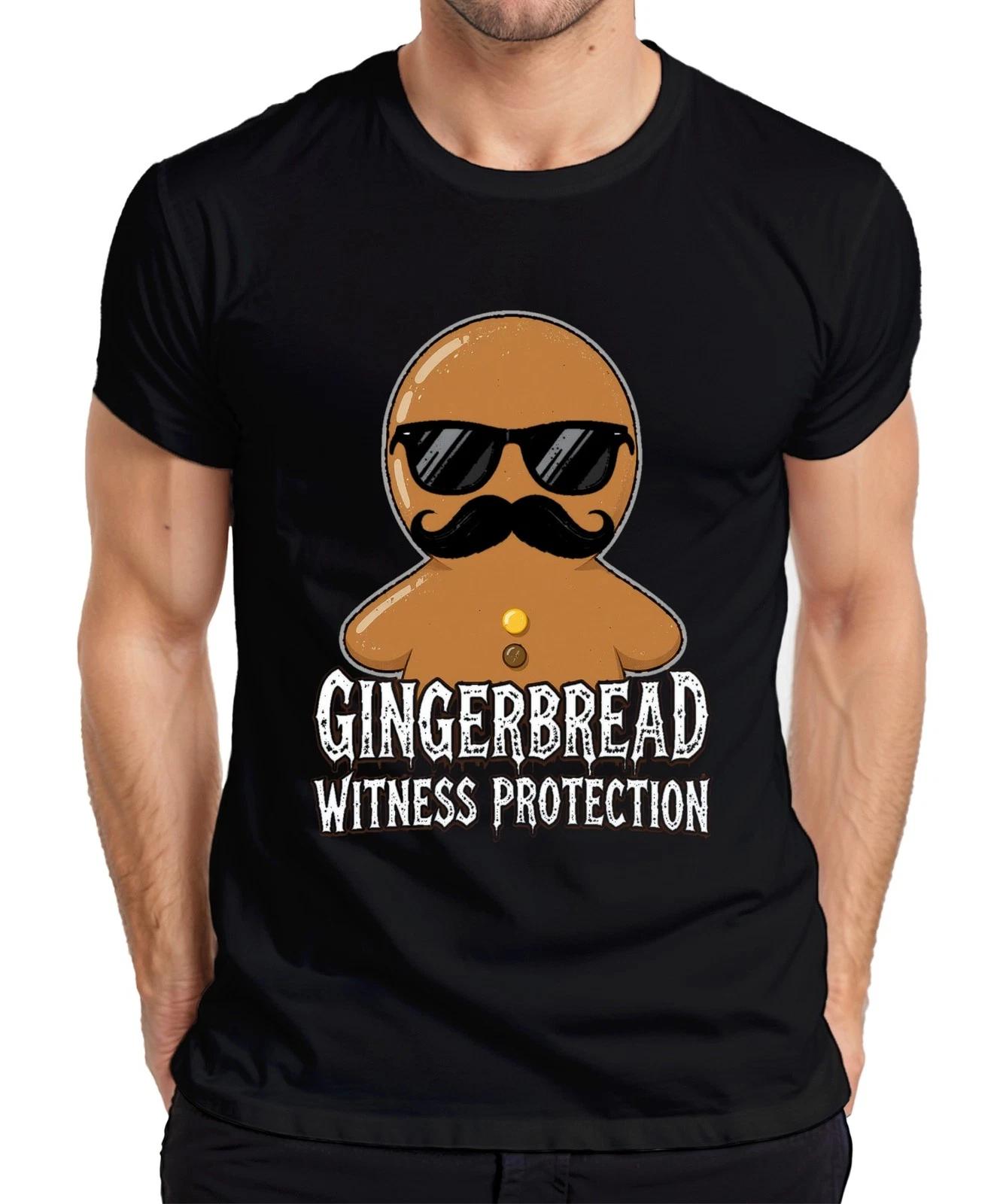 Gingerbread Witness Protection Weihnachten lustig Schnurrbart Herren T-Shirt XXL