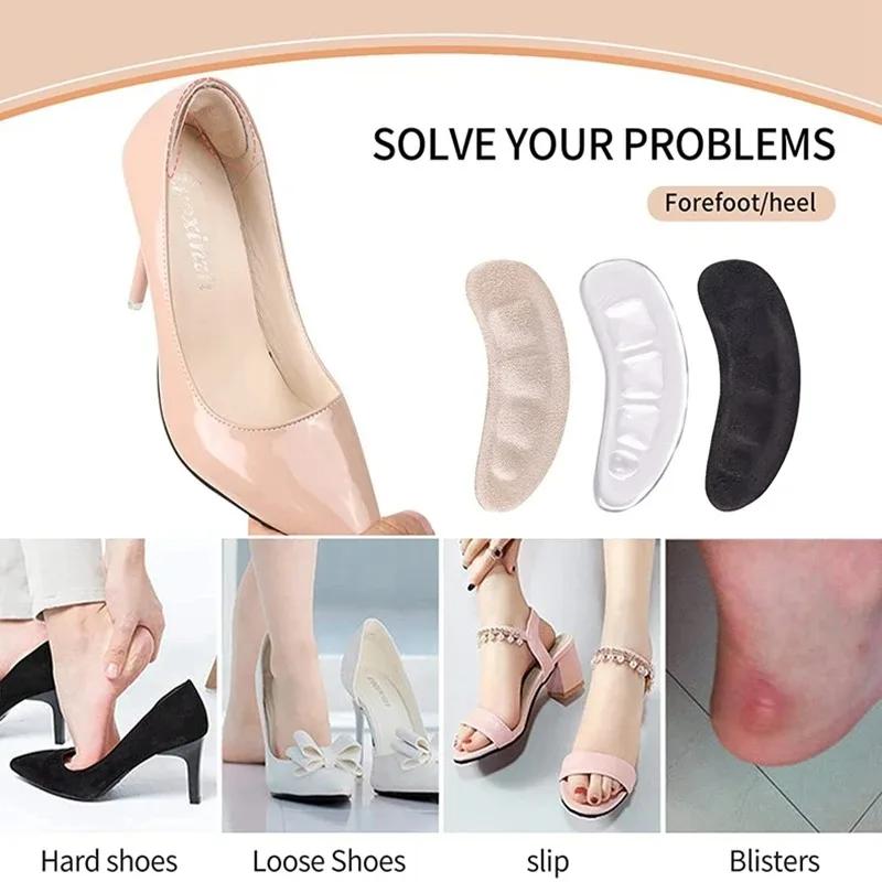 Anti Slip Silicone Self-adhesive Front Palm Rest Women's Heel Pad Soft Padding Adjustable Size Pad Foot Care Insoles