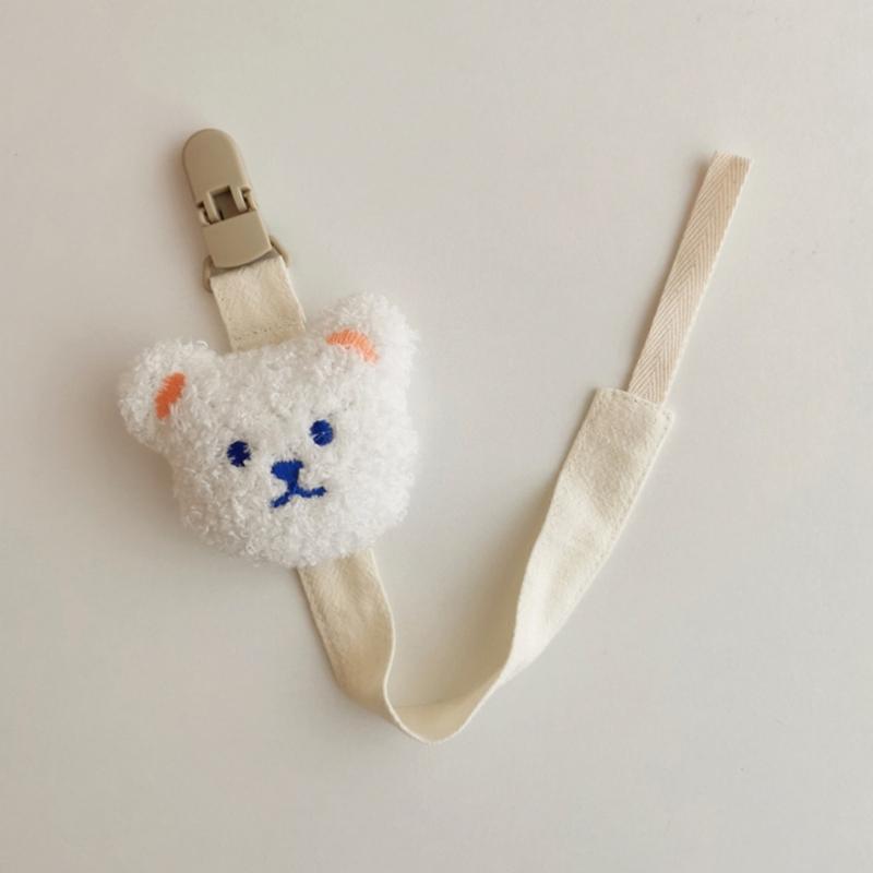 Pacifier Chain Plush Pendant Pacifier Clip Holder Soft Plush Bear Crib Hanging Decorations Infant Pacifier Accessories
