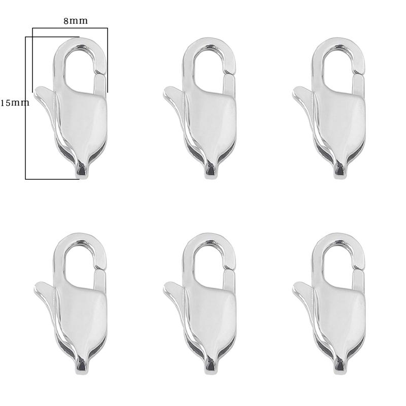 

Stainless Steel Lobster Clasps Hooks Chain For Bracelet Necklace Connectors DIY Jewelry Making Findings Supplies 8x15mm 1pc
