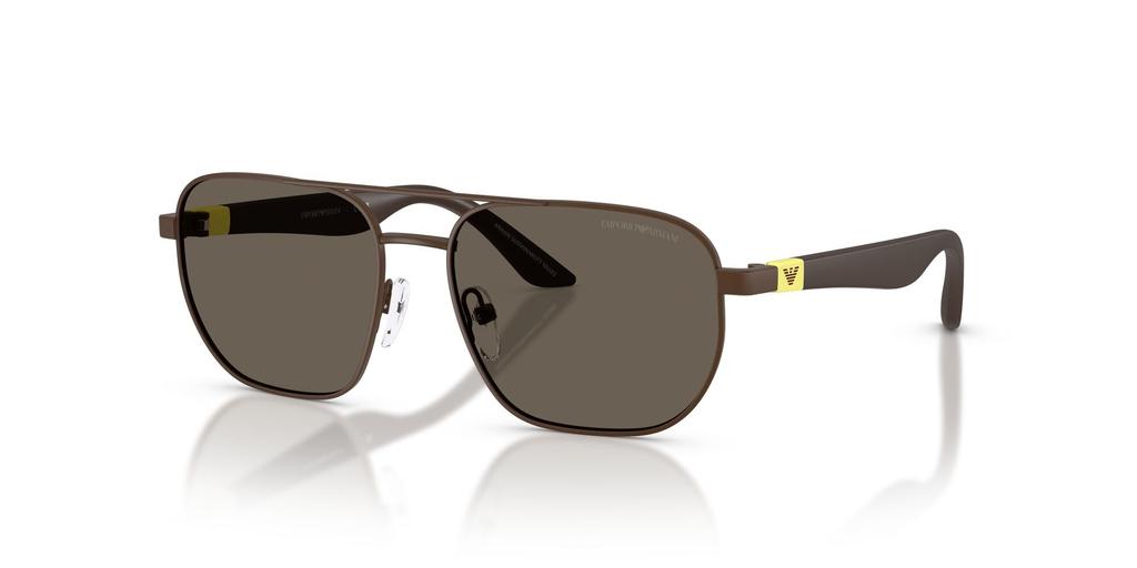 EMPORIO ARMANI Sunglasses for Matte Dark Lens Men. Frame Brown. Lens Brown. Width 51mm. (Model Number 0EK2003)