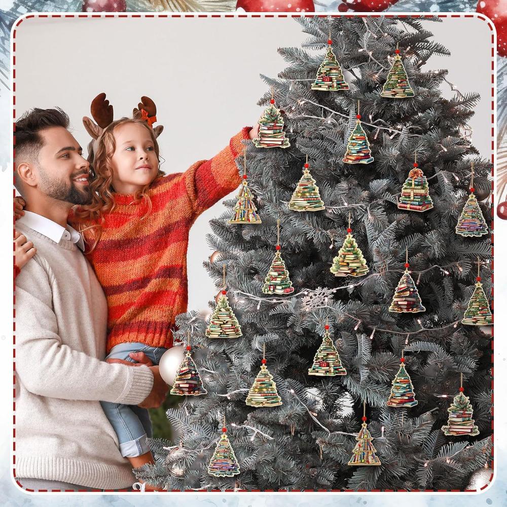 Wooden Xmas Tree Pendant Colorful Christmas Pendant Festive Hangings Eco-Friendly Party Hanging Ornament For Party Venue Wreaths